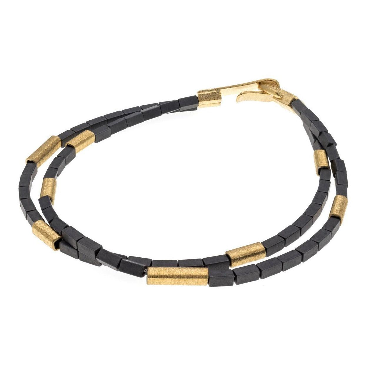 Hematite & Gold Bracelet - The Nancy Smillie Shop - Art, Jewellery & Designer Gifts Glasgow