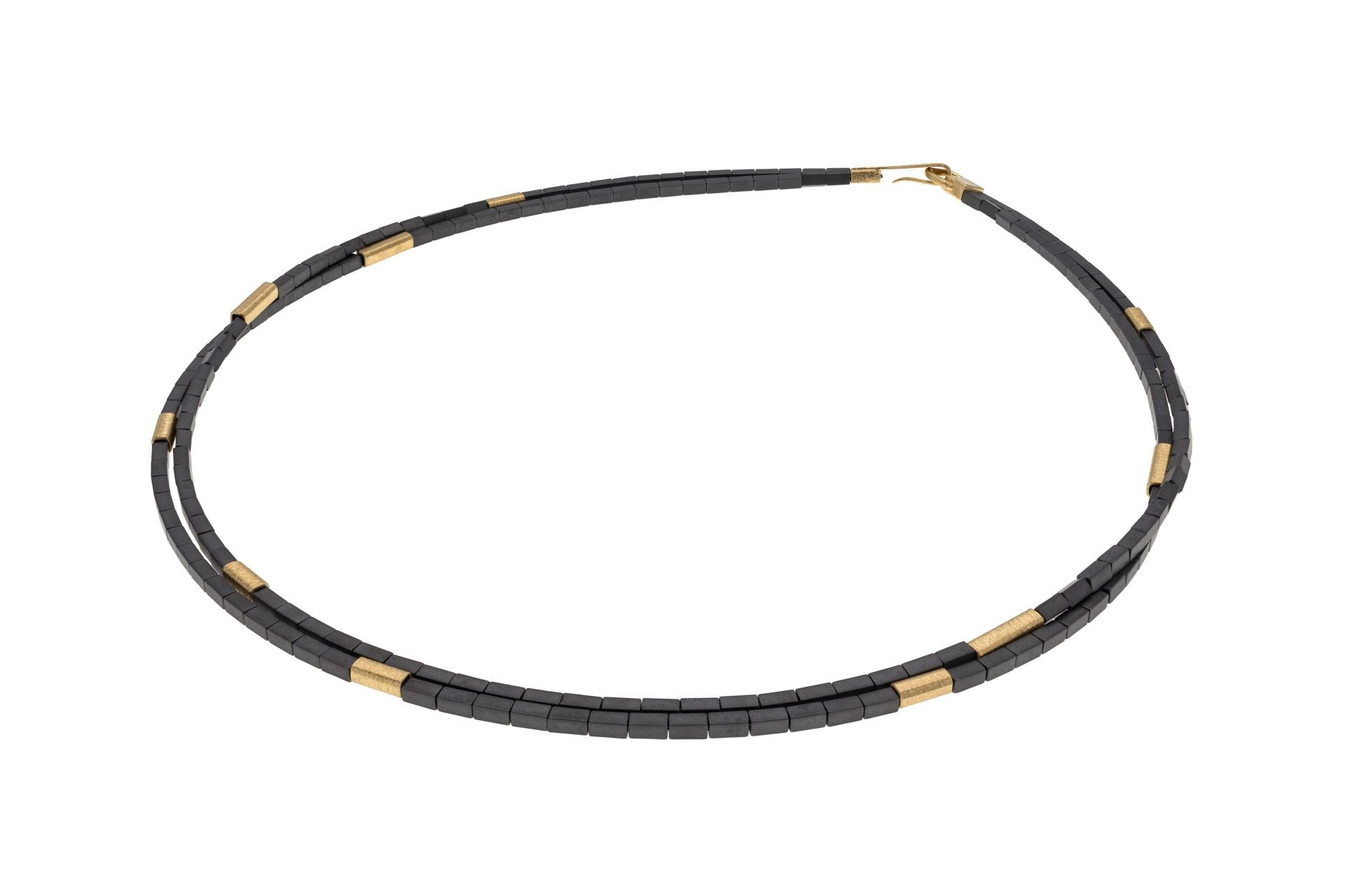 Hematite & Gold Necklace - The Nancy Smillie Shop - Art, Jewellery & Designer Gifts Glasgow