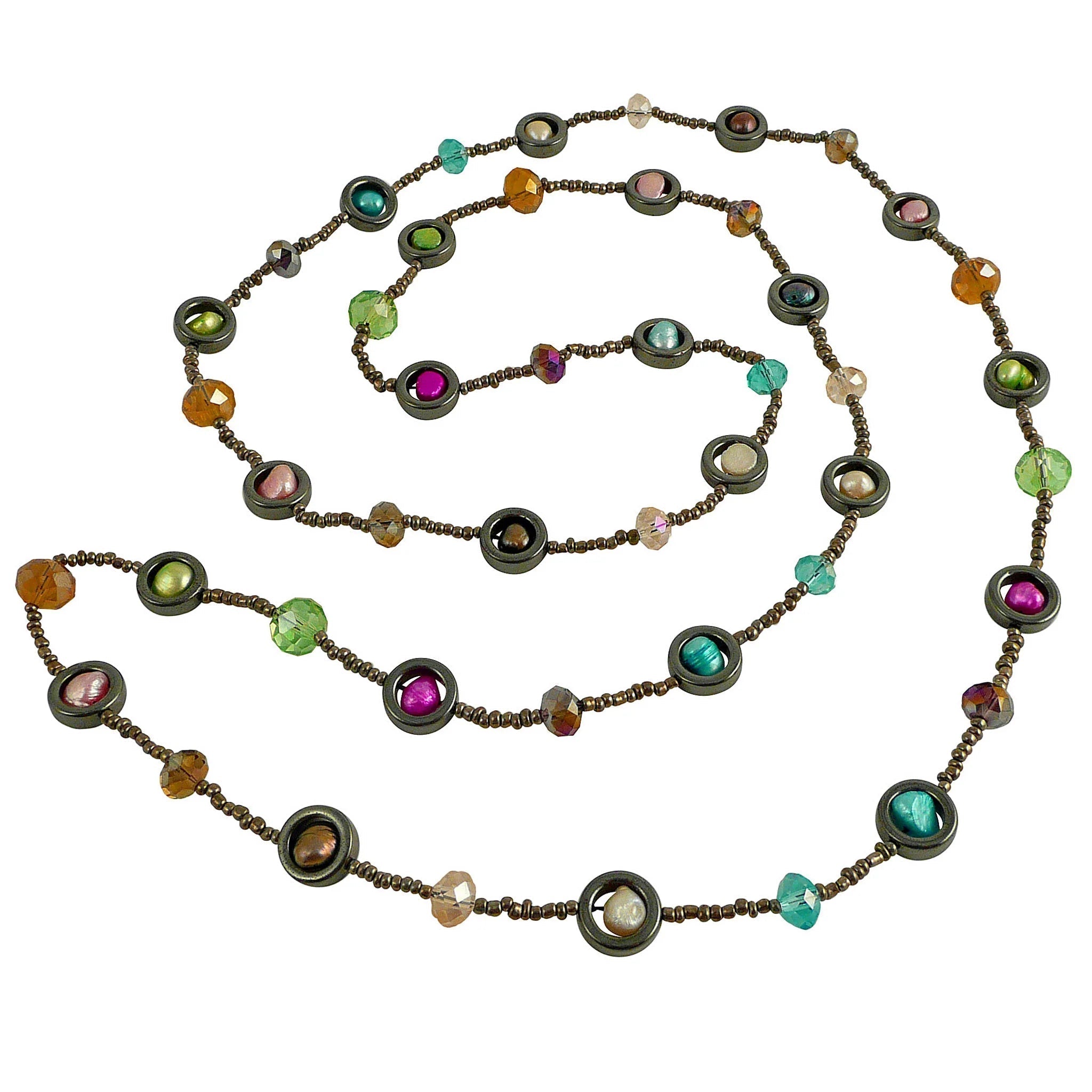 Hematite Rainbow Necklace - The Nancy Smillie Shop - Art, Jewellery & Designer Gifts Glasgow