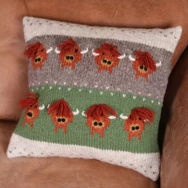 Highland Cow Cushion - The Nancy Smillie Shop - Art, Jewellery & Designer Gifts Glasgow