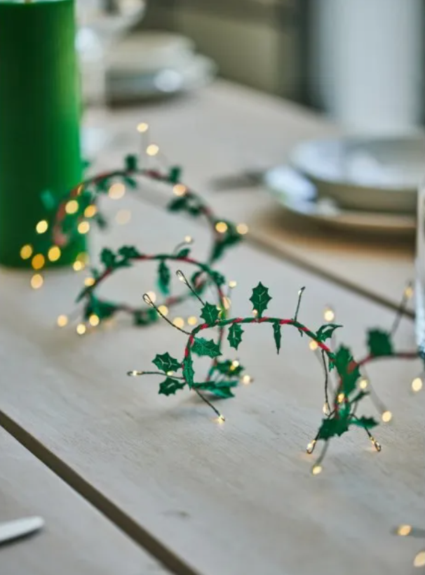 Holly Twine Lights | The Nancy Smillie Shop - Art, Jewellery & Designer Gifts Glasgow Scotland