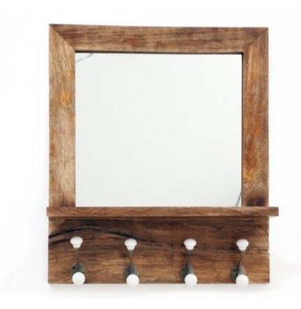 hooks with mirror shelf