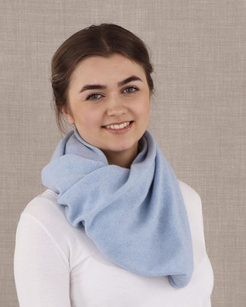 Ice Blue Cashmere Blend Poncho - The Nancy Smillie Shop - Art, Jewellery & Designer Gifts Glasgow