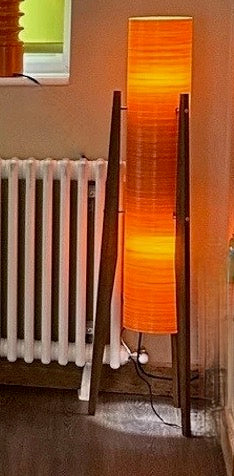 Orange Standing Floor Rocket Lamp