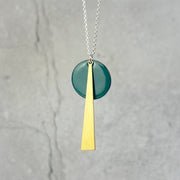 Jade Green Geometric Necklace - The Nancy Smillie Shop - Art, Jewellery & Designer Gifts Glasgow