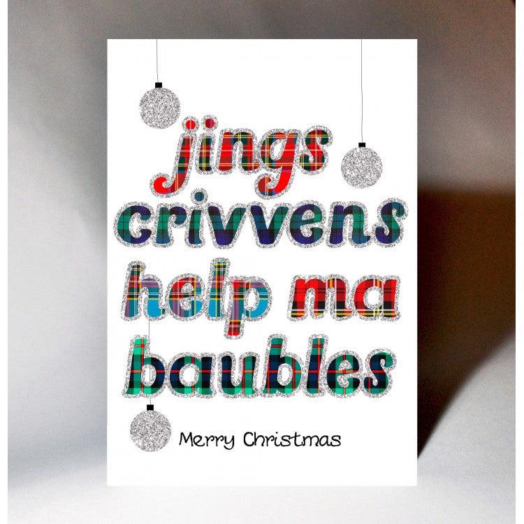 Jings Crivens Christmas Card - The Nancy Smillie Shop - Art, Jewellery & Designer Gifts Glasgow