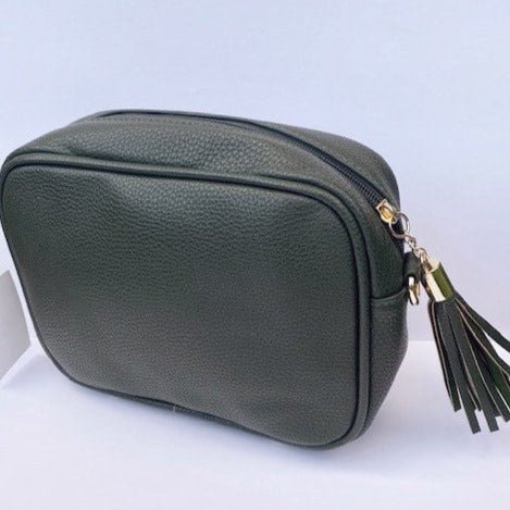 Khaki Zip Crossbody Bag - The Nancy Smillie Shop - Art, Jewellery & Designer Gifts Glasgow