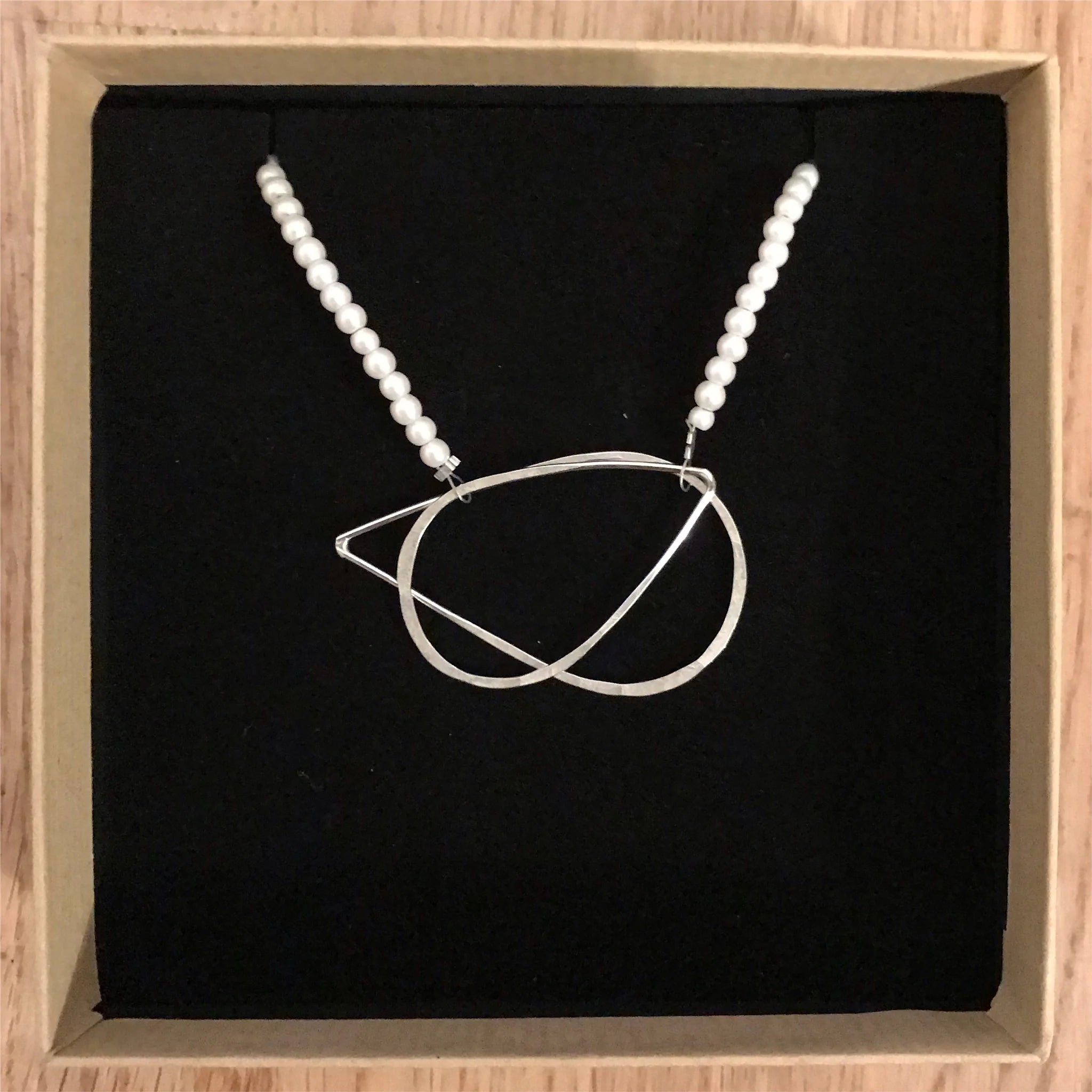 Kinetic Teardrop & Pearl Necklace - The Nancy Smillie Shop - Art, Jewellery & Designer Gifts Glasgow