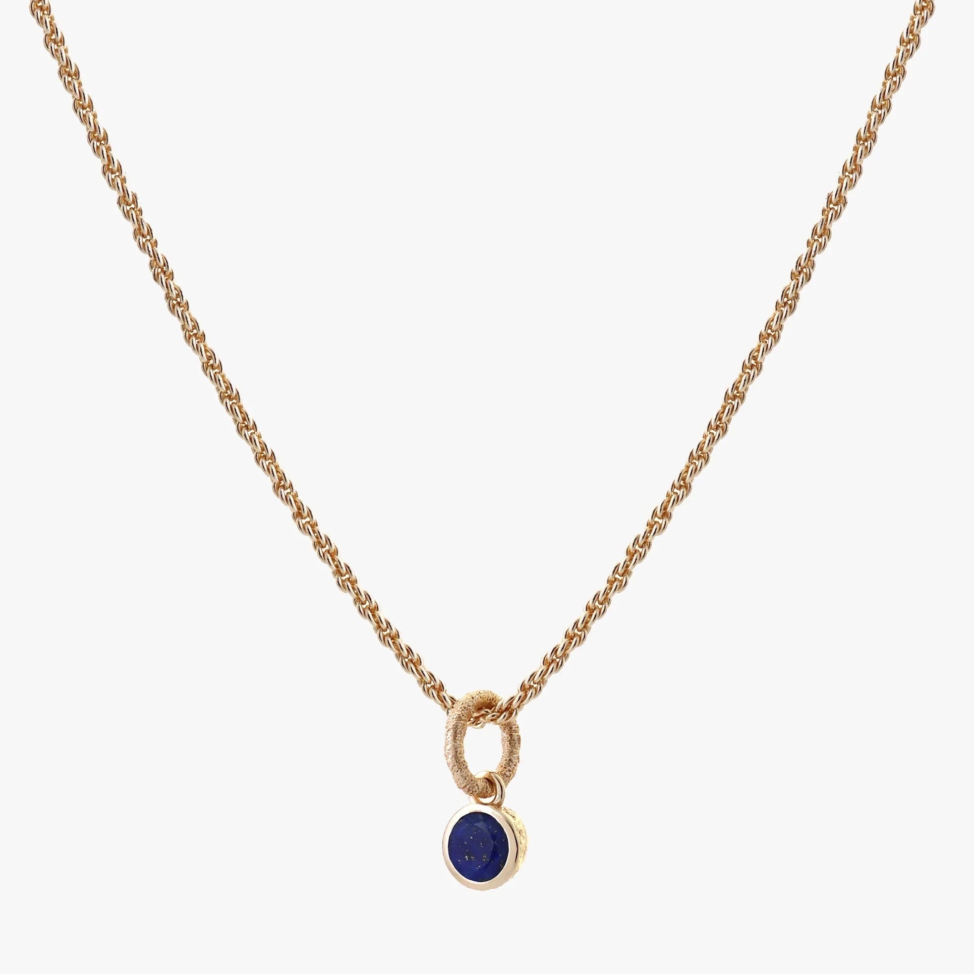 Lapis Birthstone Necklace Gold - The Nancy Smillie Shop - Art, Jewellery & Designer Gifts Glasgow