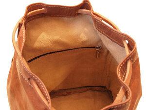 Large Tan Leather Rucksack