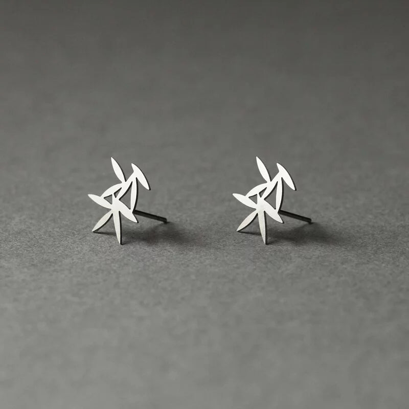 Leafy Earrings XS Silver - The Nancy Smillie Shop - Art, Jewellery & Designer Gifts Glasgow