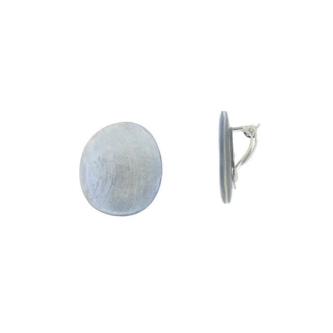 Light Blue Round Clip-ons - The Nancy Smillie Shop - Art, Jewellery & Designer Gifts Glasgow