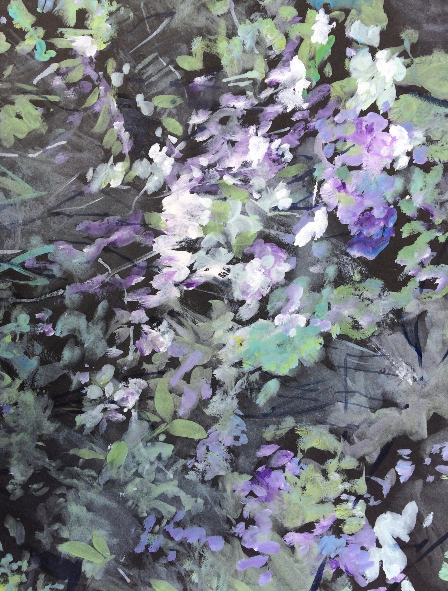 Lilac Flowers Wrap 50 x 70 cms - The Nancy Smillie Shop - Art, Jewellery & Designer Gifts Glasgow