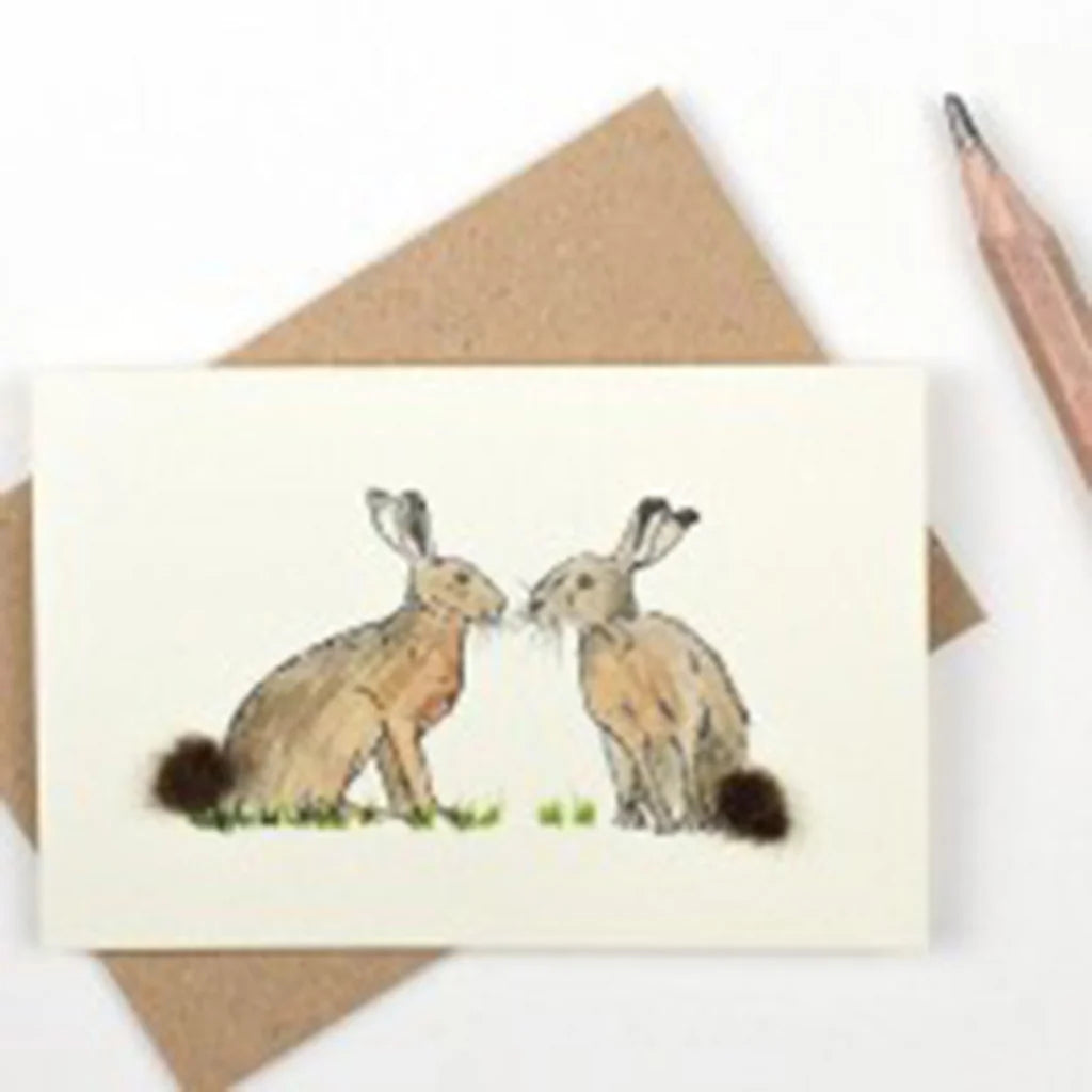 mini hares card