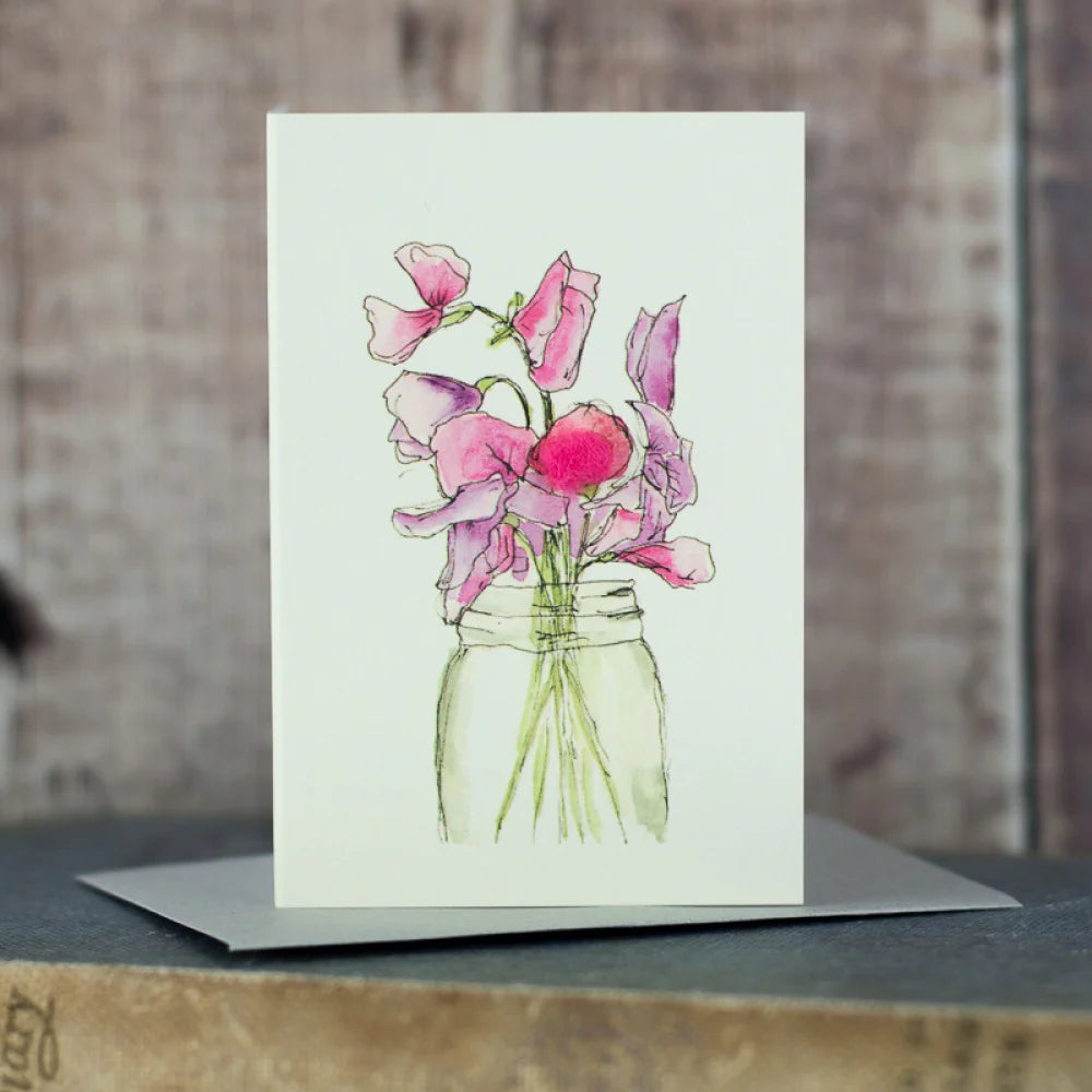 mini sweet pea card