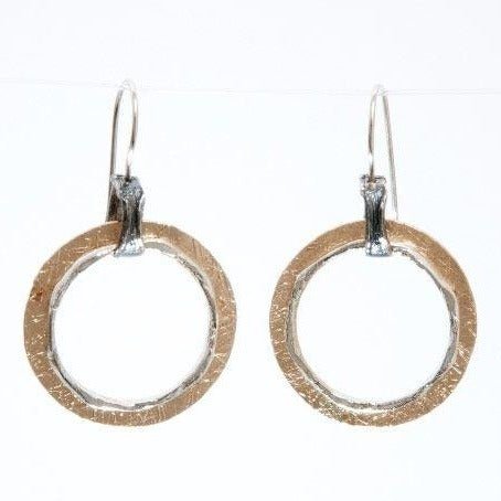 Mixed Metal Hoop Earrings - The Nancy Smillie Shop - Art, Jewellery & Designer Gifts Glasgow