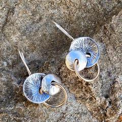 Mixed Metals Disc Earrings - The Nancy Smillie Shop - Art, Jewellery & Designer Gifts Glasgow