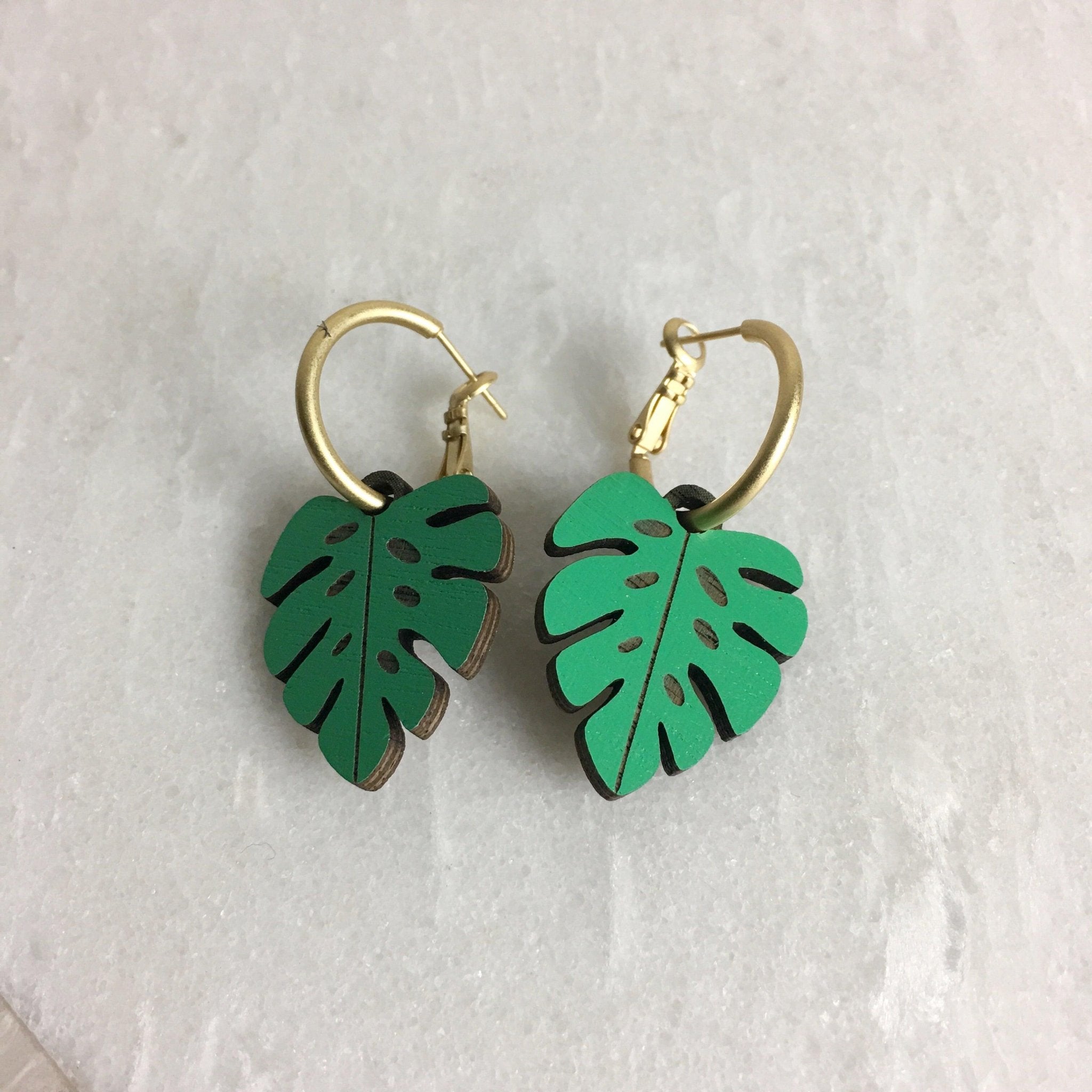 Monstera Earrings - The Nancy Smillie Shop - Art, Jewellery & Designer Gifts Glasgow