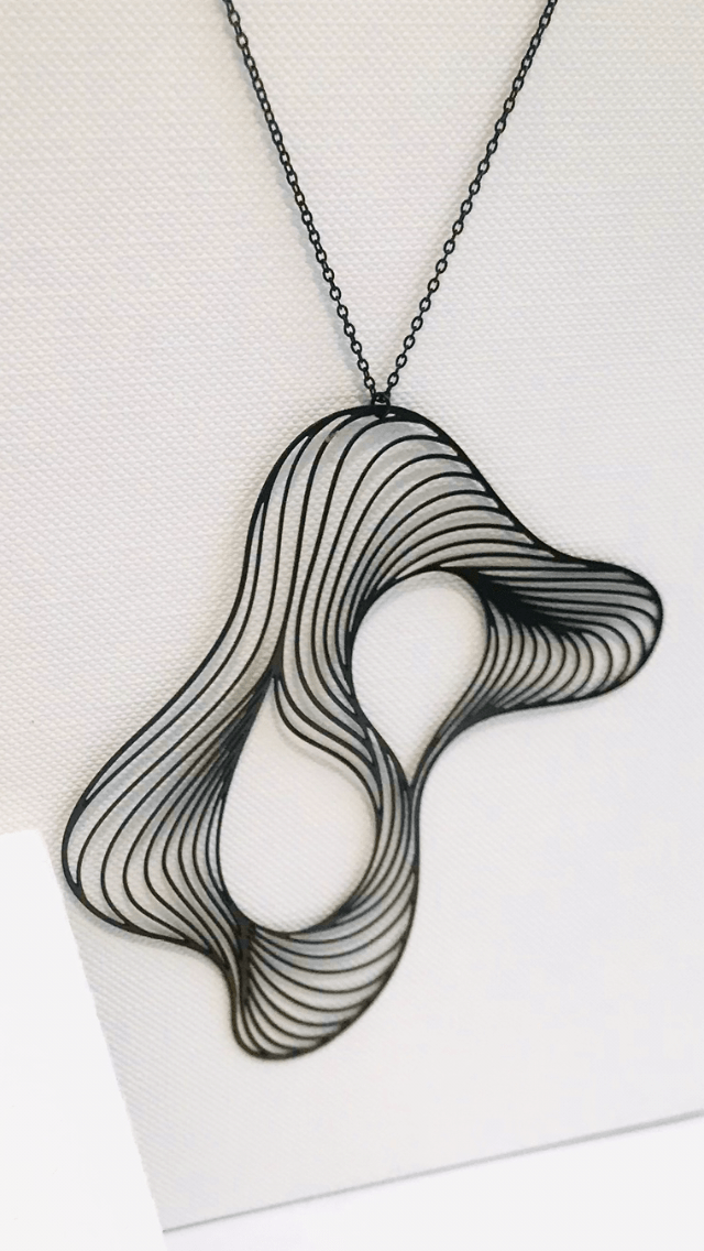 New Soft Pendant L Black - The Nancy Smillie Shop - Art, Jewellery & Designer Gifts Glasgow