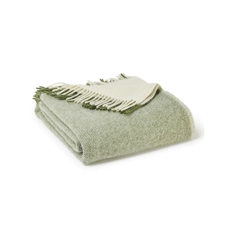 Olive & Cream Moorland Throw - The Nancy Smillie Shop - Art, Jewellery & Designer Gifts Glasgow