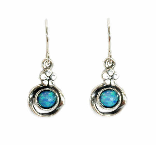 Opal Hoops Earrings - The Nancy Smillie Shop - Art, Jewellery & Designer Gifts Glasgow