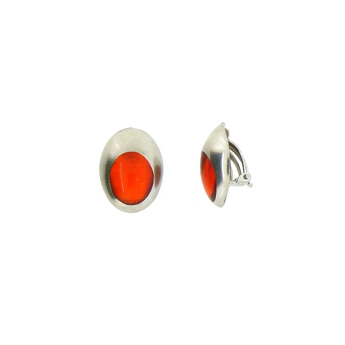 Orange Clip-on Earrings - The Nancy Smillie Shop - Art, Jewellery & Designer Gifts Glasgow