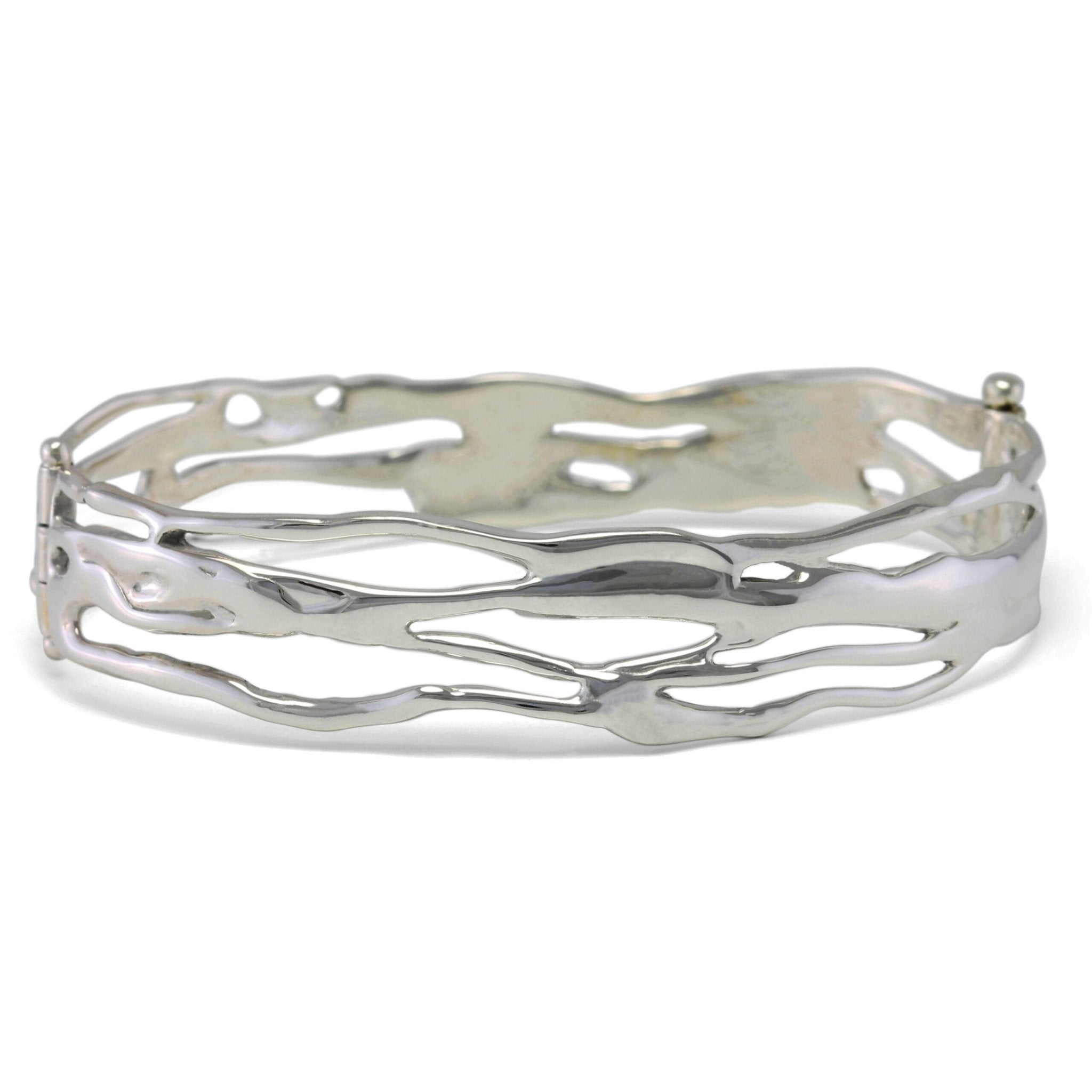 Organic Silver Bangle - The Nancy Smillie Shop - Art, Jewellery & Designer Gifts Glasgow