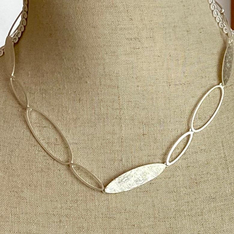 Oval Links Silver Necklace - The Nancy Smillie Shop - Art, Jewellery & Designer Gifts Glasgow