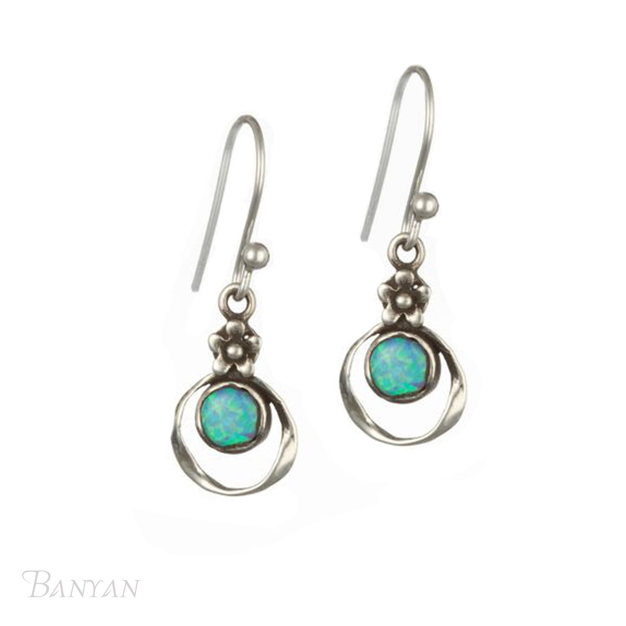Oxidised Opal Earrings - The Nancy Smillie Shop - Art, Jewellery & Designer Gifts Glasgow