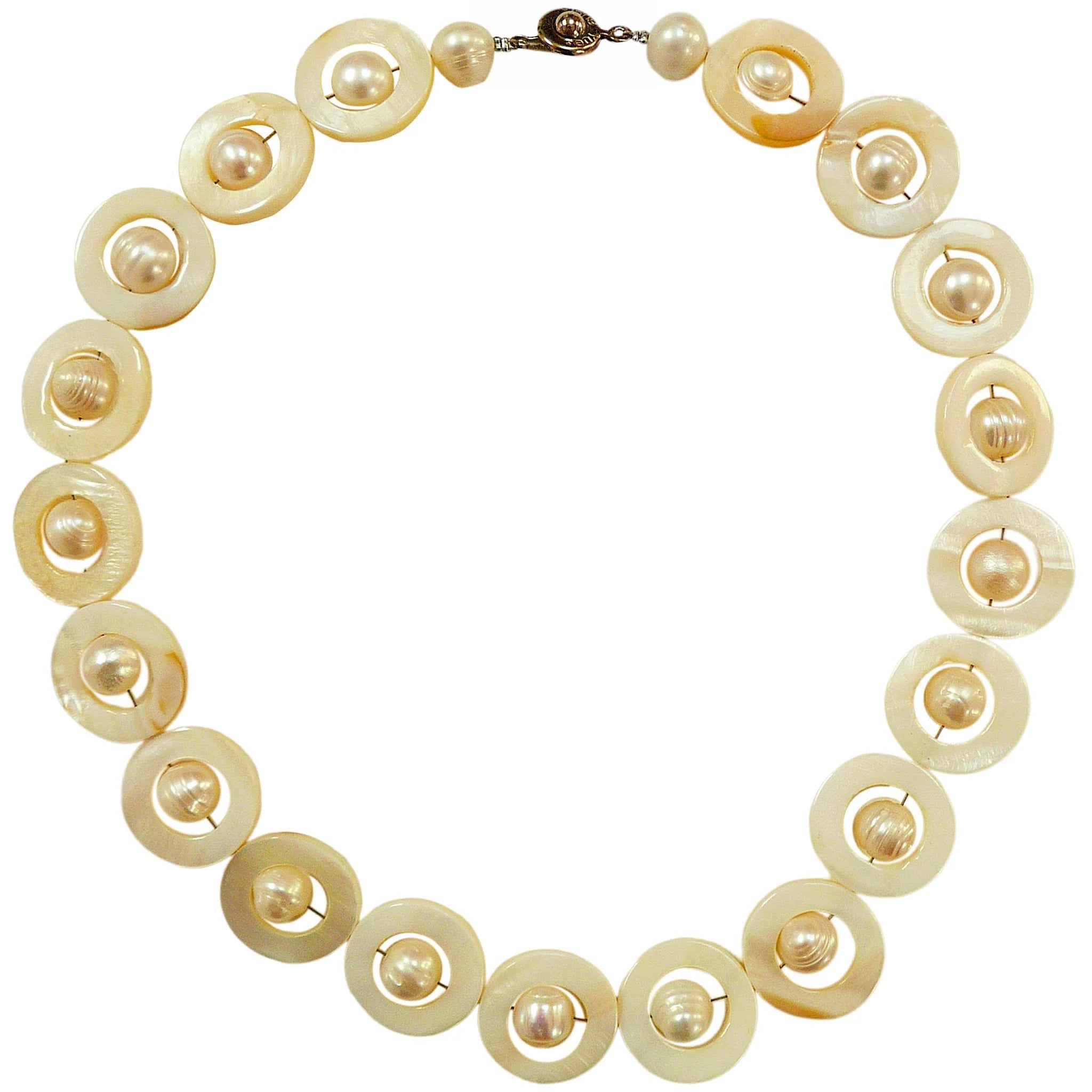 Pearl Shell Necklace White - The Nancy Smillie Shop - Art, Jewellery & Designer Gifts Glasgow