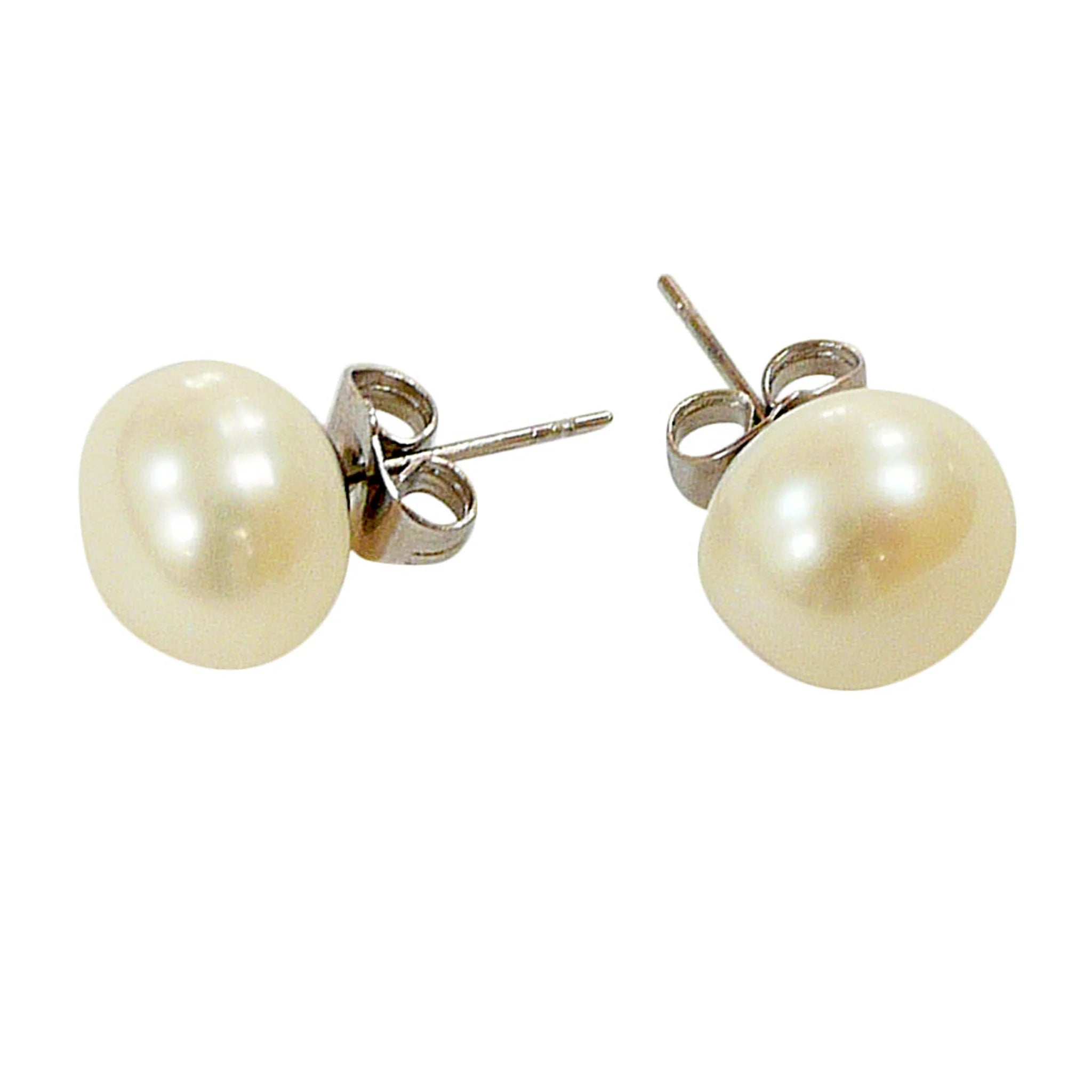 Pearl Stud Earrings 10mm - The Nancy Smillie Shop - Art, Jewellery & Designer Gifts Glasgow