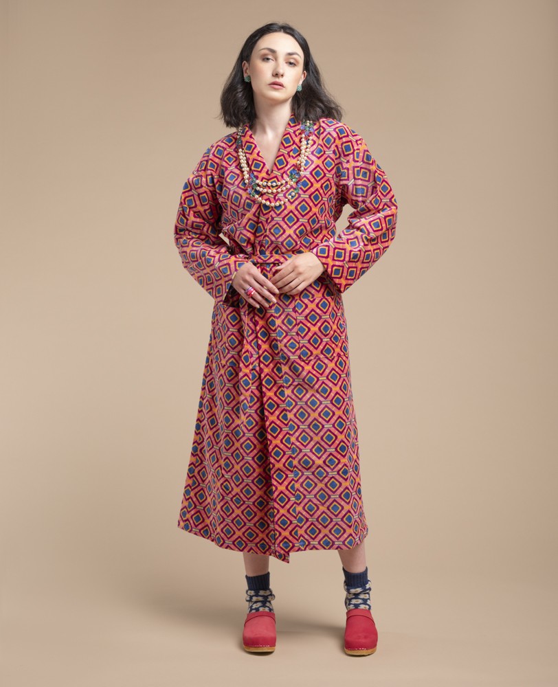 Coral Famara Bathrobe | The Nancy Smillie Shop - Art, Jewellery & Designer Gifts Glasgow Scotland