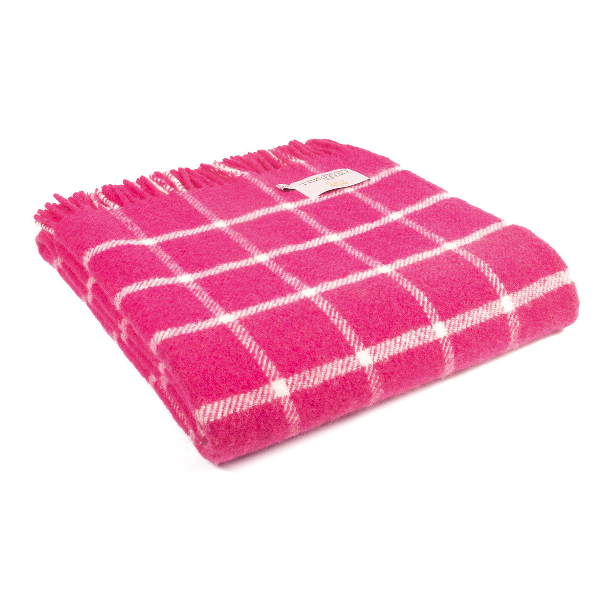 Pink Checkered Throw - The Nancy Smillie Shop - Art, Jewellery & Designer Gifts Glasgow