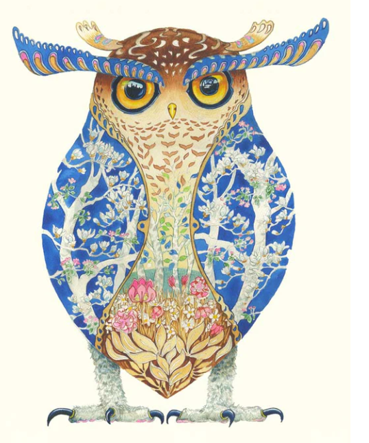 Spot Bellied Owl | The Nancy Smillie Shop - Art, Jewellery & Designer Gifts Glasgow Scotland