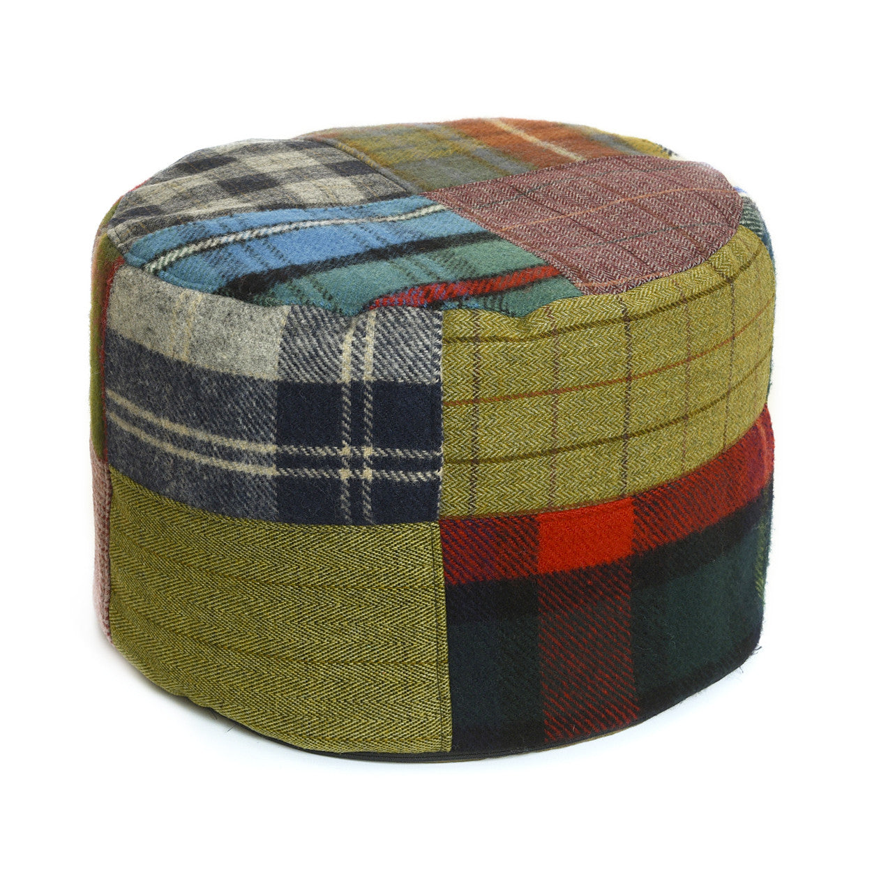 Tartan/Tweed patchwork Pouf