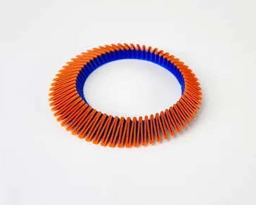 Orange on Sapphire Krait Bracelet 8" | The Nancy Smillie Shop - Art, Jewellery & Designer Gifts Glasgow Scotland