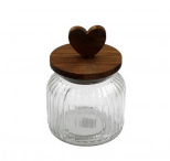 ribbed glass heart lid