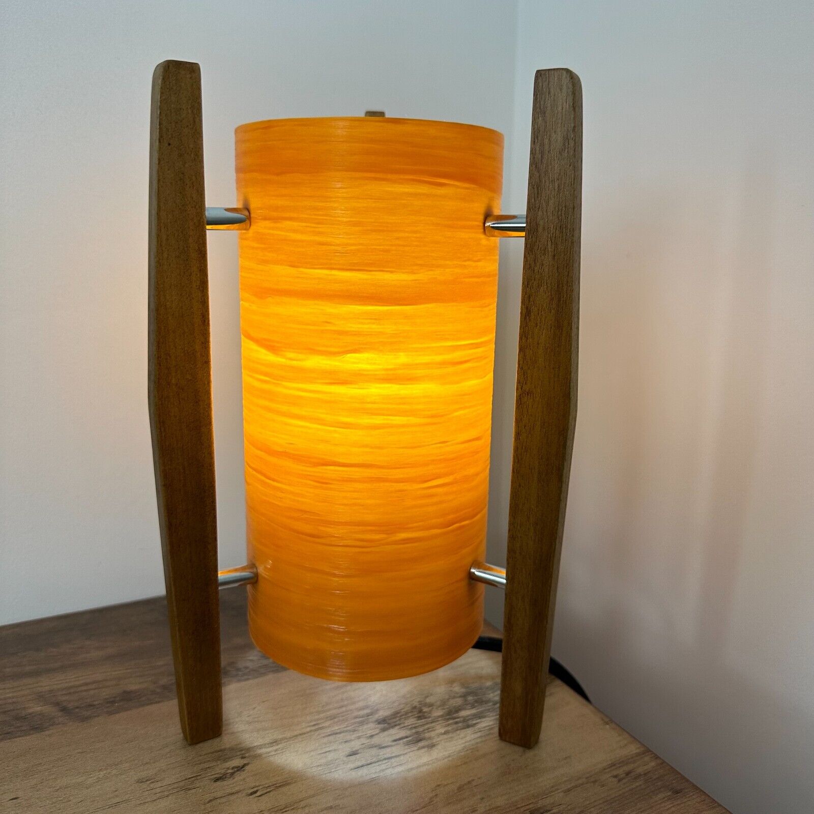 Orange Standing Floor Rocket Lamp