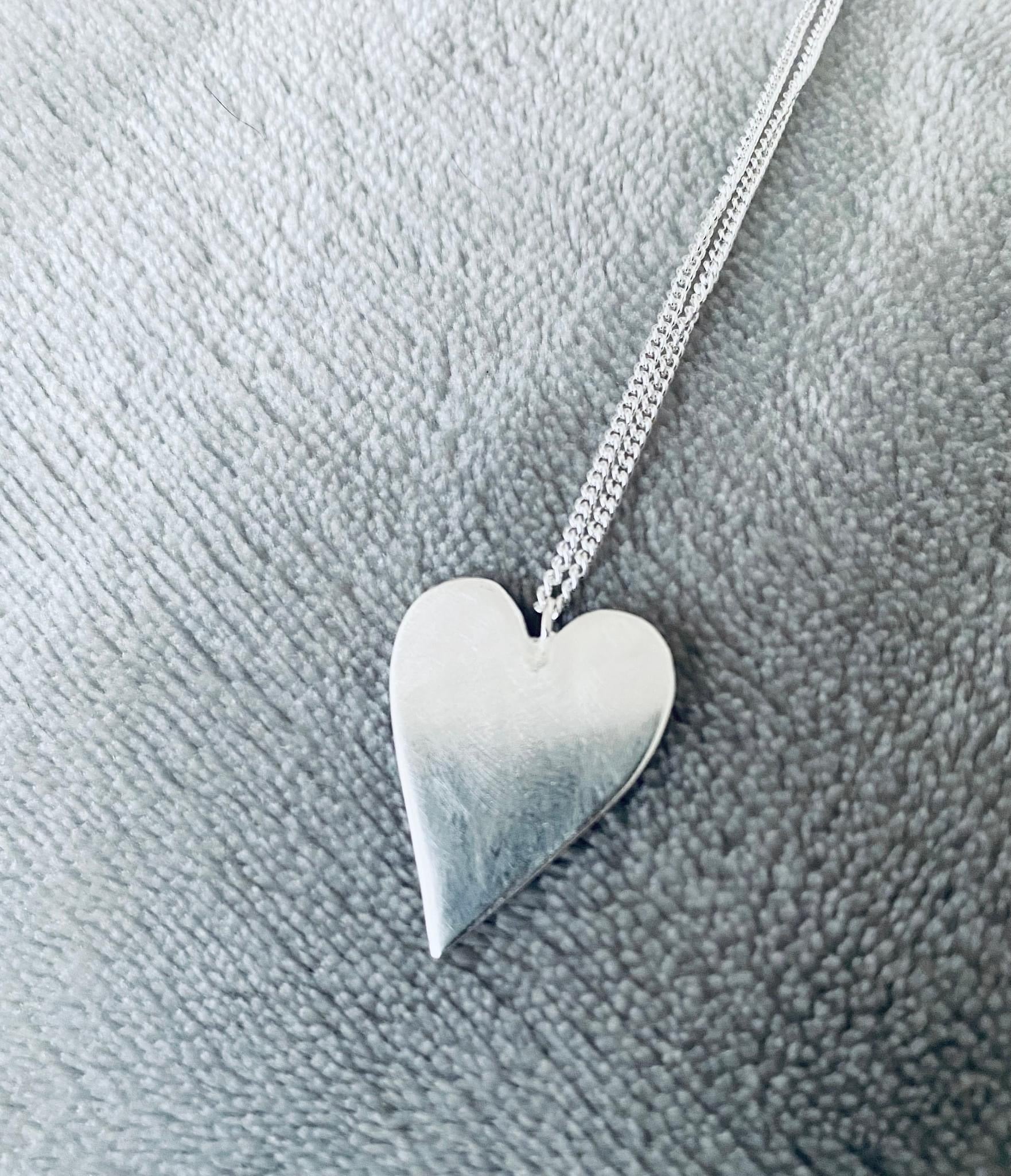 Satin Heart Pendant - The Nancy Smillie Shop - Art, Jewellery & Designer Gifts Glasgow