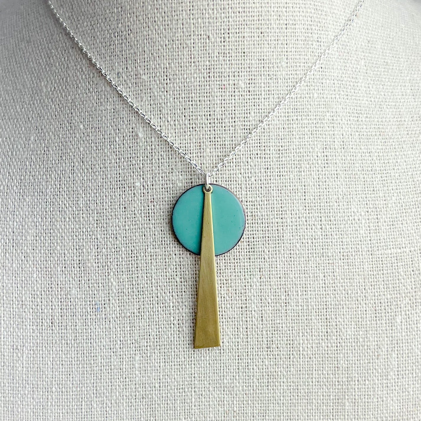 Sea Foam Geometric Necklace - The Nancy Smillie Shop - Art, Jewellery & Designer Gifts Glasgow