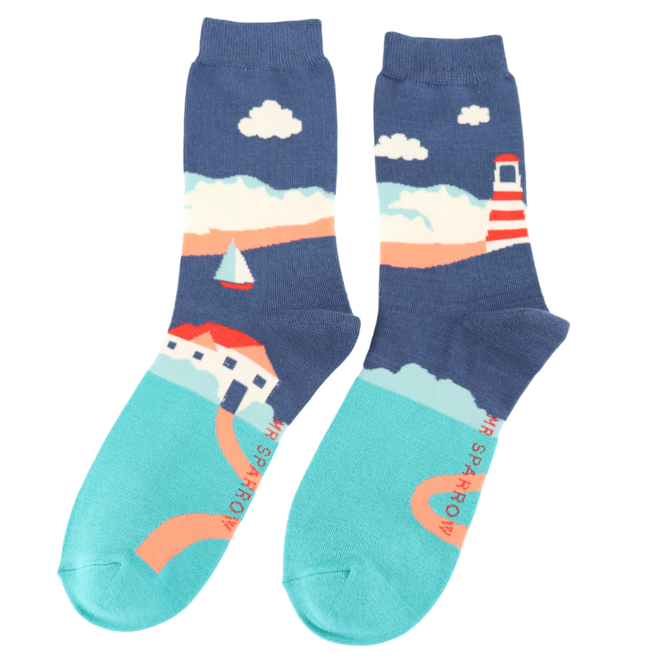 Seascapes Navy Socks