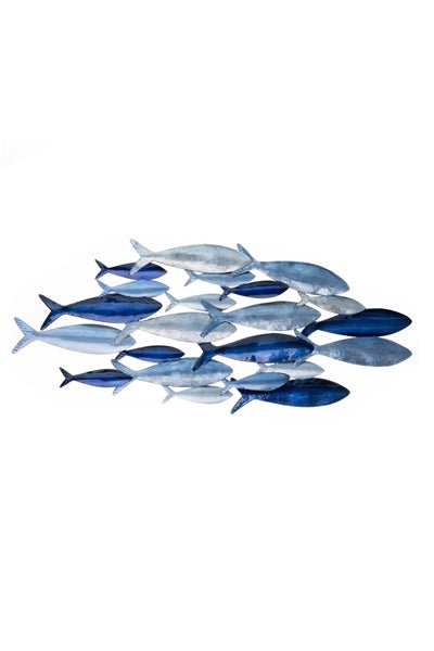 Shoal In Blues Wall Art - The Nancy Smillie Shop - Art, Jewellery & Designer Gifts Glasgow