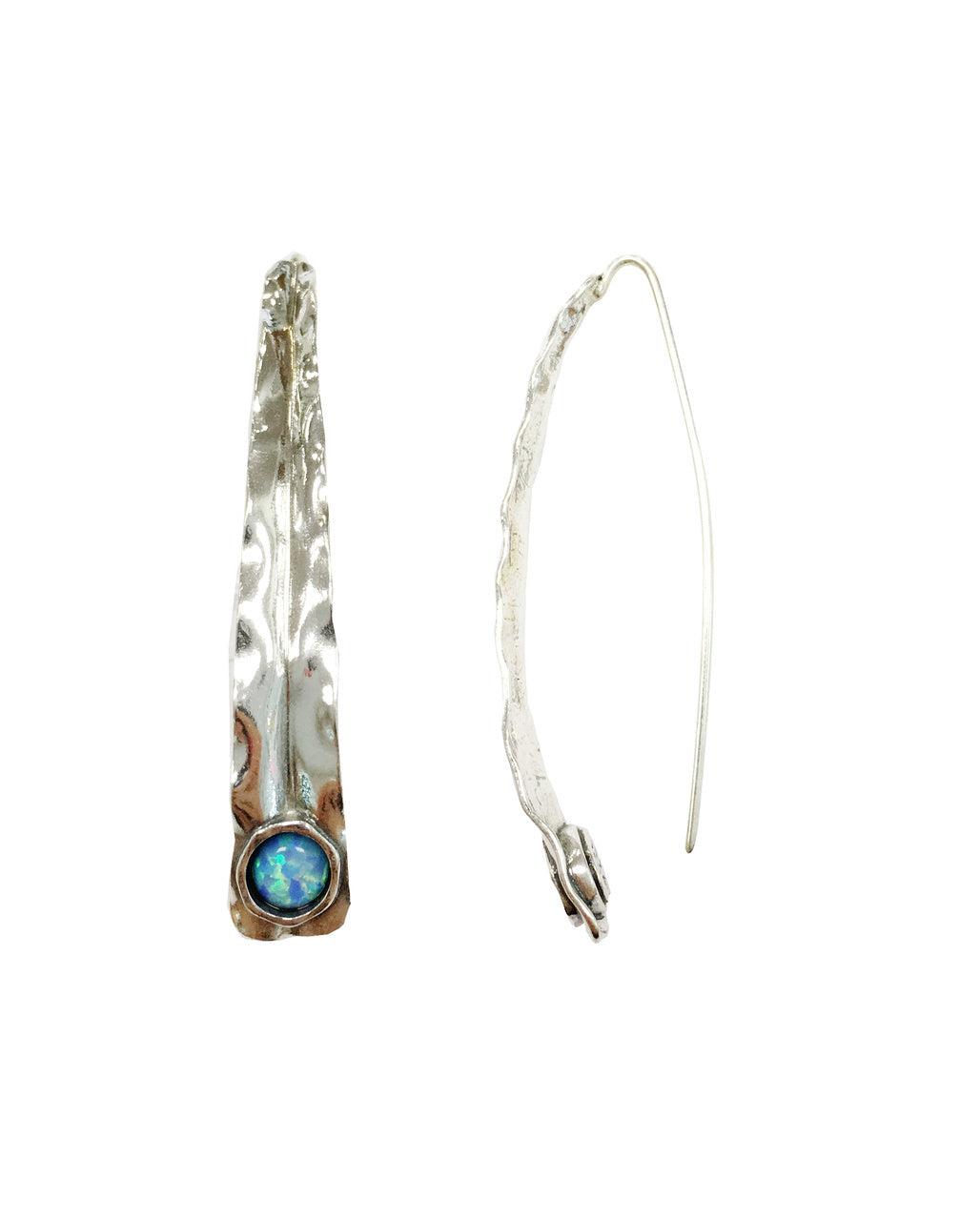 Silver and Opal Earrings - The Nancy Smillie Shop - Art, Jewellery & Designer Gifts Glasgow