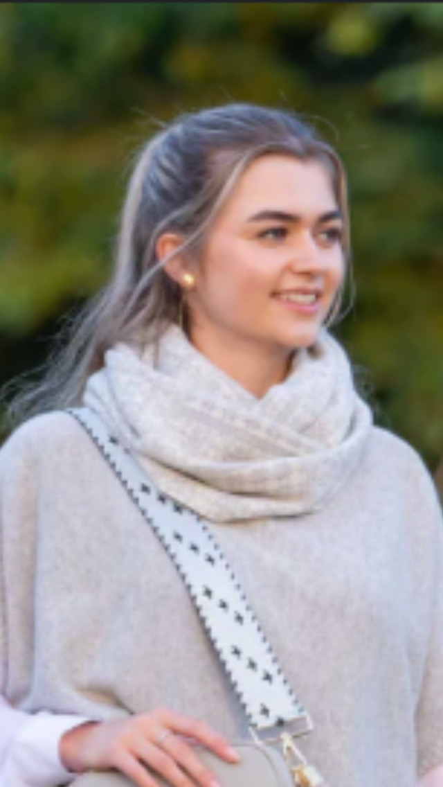 Silver And White Scandi Snood - The Nancy Smillie Shop - Art, Jewellery & Designer Gifts Glasgow