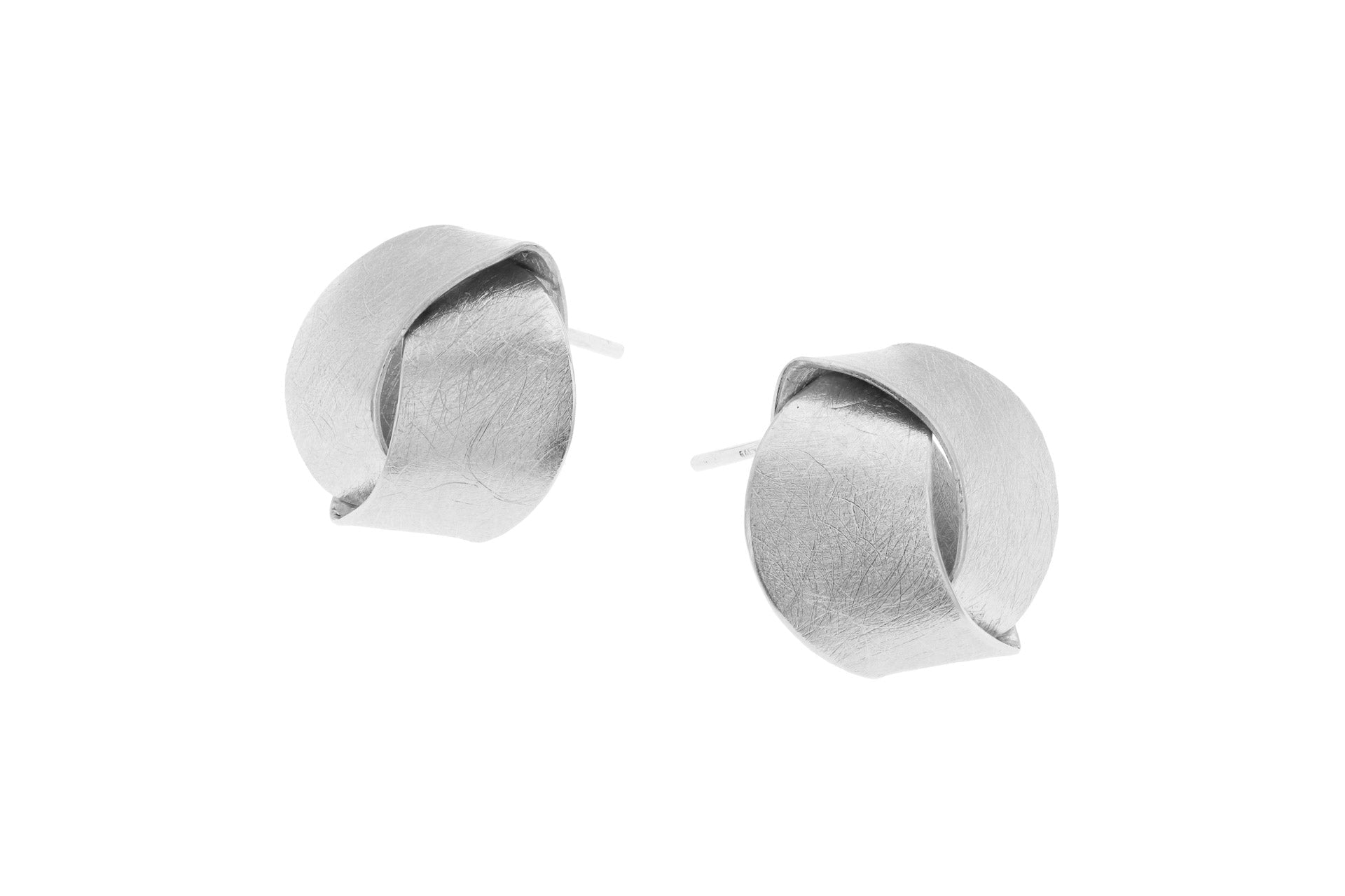 Silver Fold Stud Earrings - The Nancy Smillie Shop - Art, Jewellery & Designer Gifts Glasgow