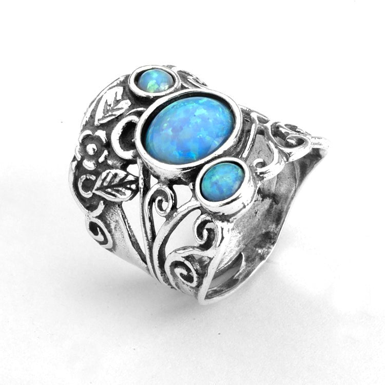 Silver Opal Cuff Ring - The Nancy Smillie Shop - Art, Jewellery & Designer Gifts Glasgow