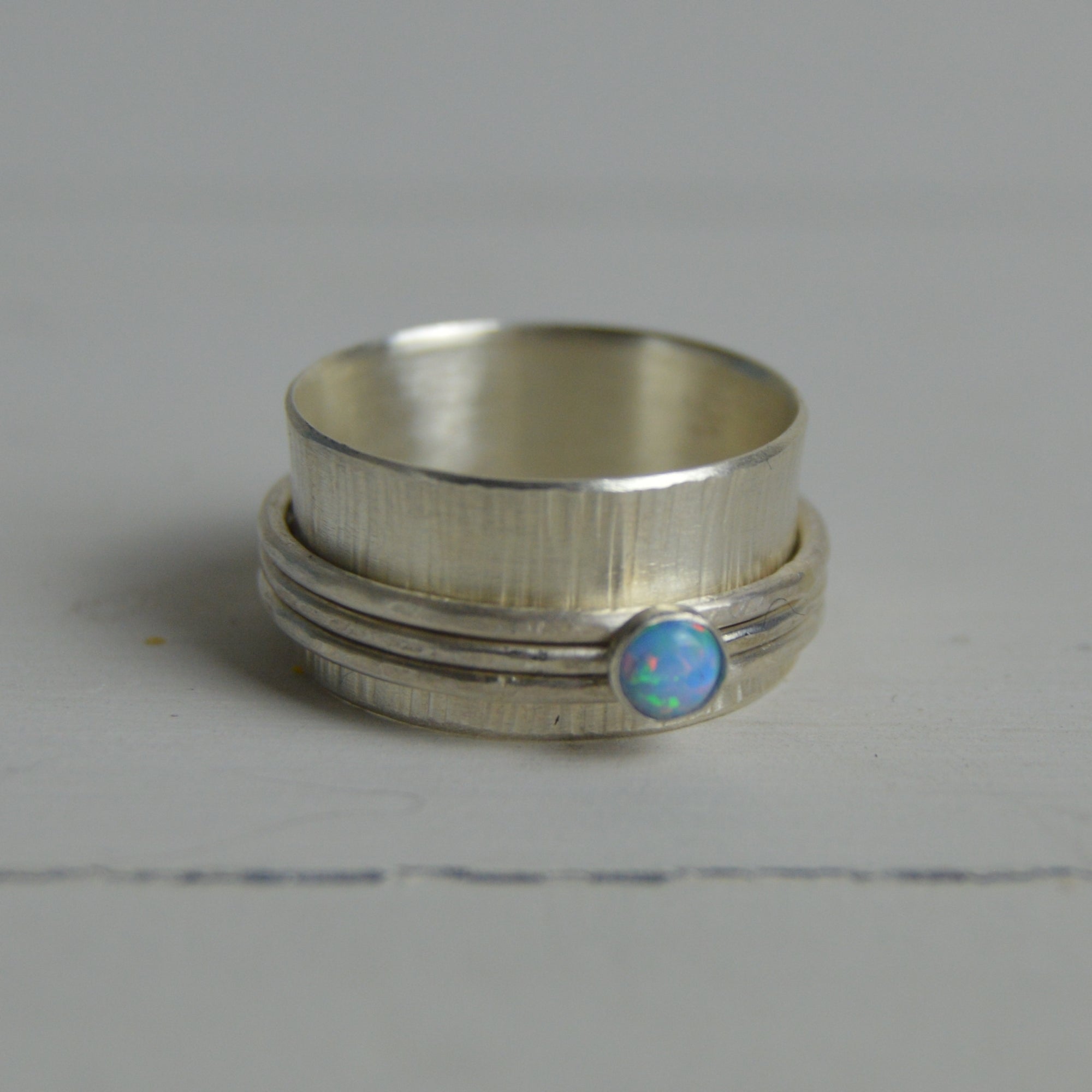 Silver Opal Spinning Ring - The Nancy Smillie Shop - Art, Jewellery & Designer Gifts Glasgow