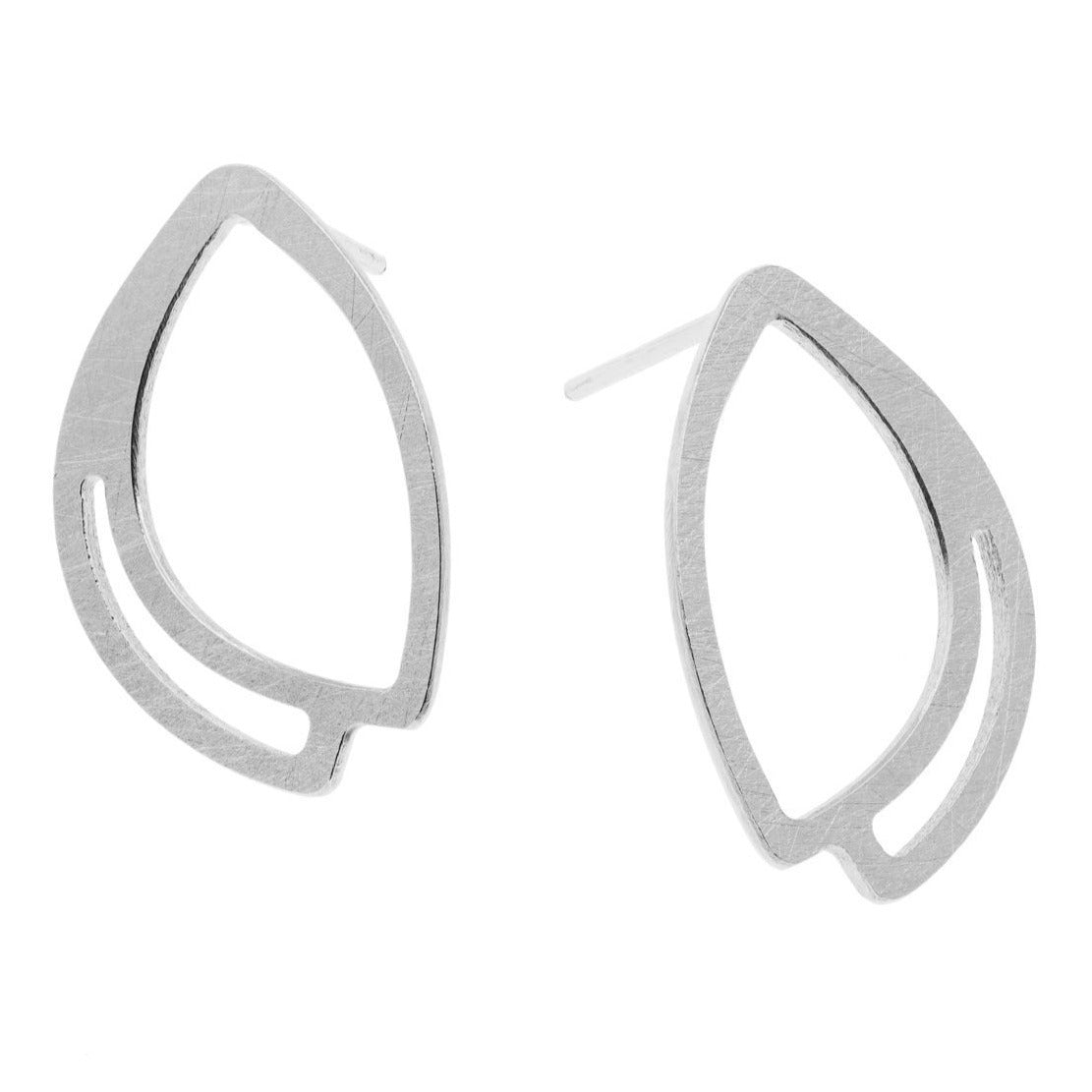 Silver Open Leaf Earrings - The Nancy Smillie Shop - Art, Jewellery & Designer Gifts Glasgow