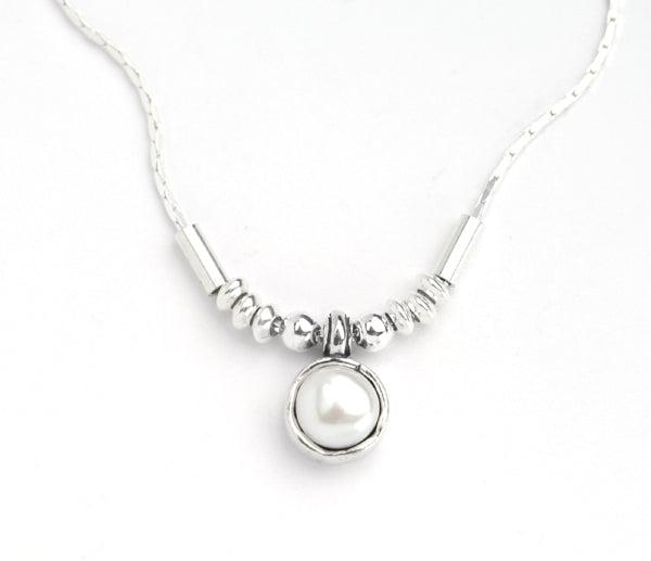 Silver Pearl Pendant Necklace - The Nancy Smillie Shop - Art, Jewellery & Designer Gifts Glasgow