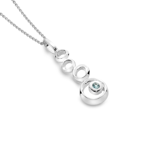 Silver Pebble Topaz Pendant - The Nancy Smillie Shop - Art, Jewellery & Designer Gifts Glasgow